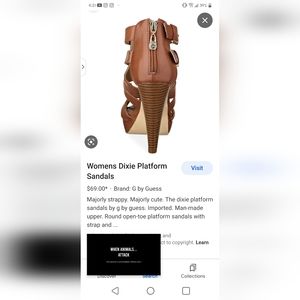 Guess brown leather stilletos 50% off